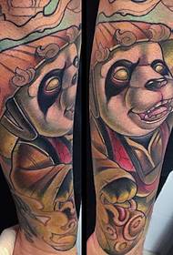 Kar nélküli Panda tetoválás minta