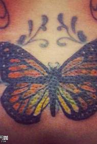 Waist butterfly tattoo pattern