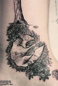 Модел на тетоважи за зимски спиење на лисицата