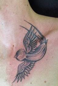 Faailoga Pateni Black Sparrow Tattoo Pattern