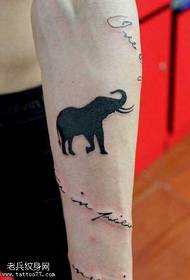 Patrón de tatuaje de elefante de tótem de brazo 135854 patrón de tatuaje de elefante de línea fresca de brazo