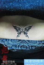 Waist butterfly totem tattoo pattern