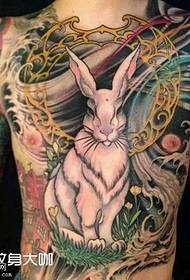 Chest Rabbit Tattoo Patroon