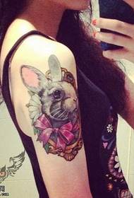 arm rabbit tattoo pattern