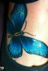 Foot butterfly tattoo pattern