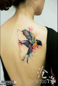 back color swallow ຮູບແບບ tattoo