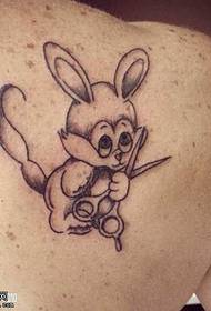 shoulder rabbit tattoo pattern