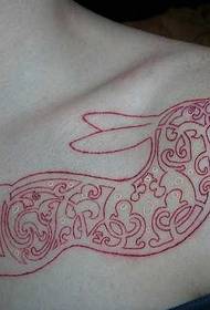 shoulder rabbit totem tattoo pattern