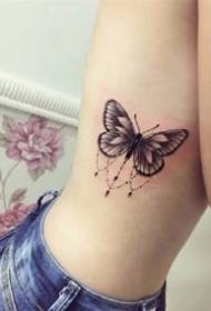 Black Grey Butterfly: A set of creative dark grey butterfly tattoo works