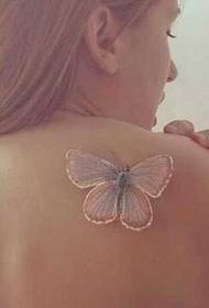 Bumalik nga sumbanan sa puti nga butterfly tattoo