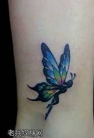 Leg butterfly elf tattoo pattern