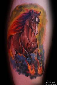 a running horse tattoo pattern