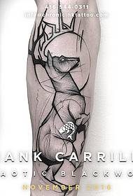 Motif de tatouage de cerf de bras