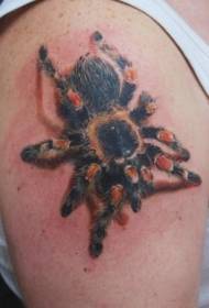 skulderfarge edderkopp realistisk tatoveringsmønster