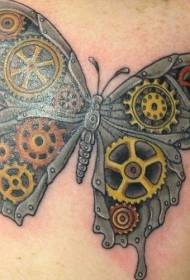 Mehanički uzorak za tetovažu leptira steampunk