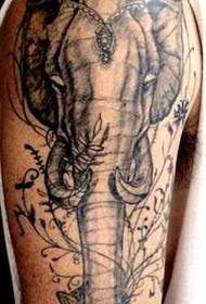fashion maayo nga tan-awon ang sumbanan sa tattoo nga Elephant