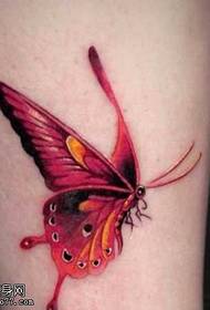 Цветная татуировка бабочка