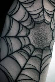 arm black spider web tattoo pattern