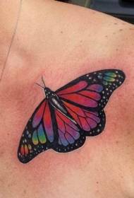 Padrão de tatuagem de borboleta vermelha agradável