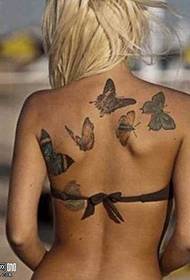 Zurück Schmetterling Tattoo Muster