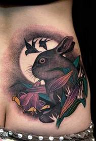 Midja kanin tatuering mönster