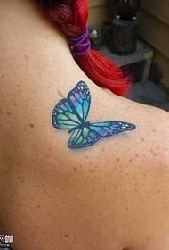 Modèle de tatouage papillon d'épaule