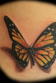 Realistiska tatueringsmönster för fjärilar
