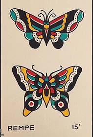 Manuscript model lule tatuazh flutur
