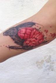 Новий традиційний стиль кольорового татуювання м'язів кролика людського мозку