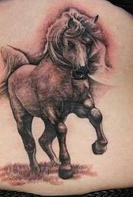 Midja avantgarde häst tatuering mönster