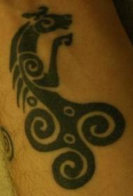 Padrão de tatuagem de totem de cavalo estilo celta