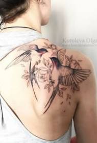 A literary set of bird tattoo designs