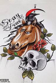 Horse rose tattoo tattoo manuscript picture