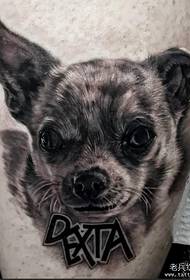 recommend a puppy portrait tattoo pattern