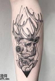 Gentle deer tattoo pattern