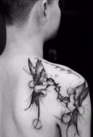 Nicely-looking 9 swallows and other bird tattoo designs