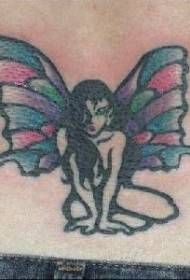 Шаблон татуювання ельфа крила метелика