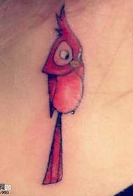 Modello tatuaggio uccello arrabbiato
