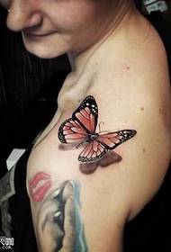 Skulder sommerfugl tatovering mønster