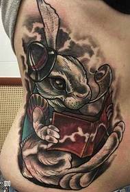 Taille konijn tattoo patroon