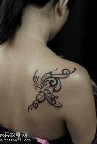 Motif de tatouage totem papillon arrière