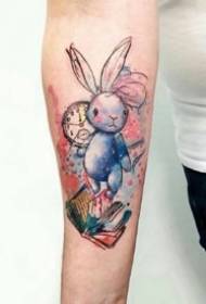 veldig søtt sett med bunny-tatoveringsdesign 135259 - en gruppe mørkegrå Bunny-tatoveringsarbeidsbilder 9