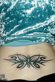 Waist butterfly totem tattoo pattern