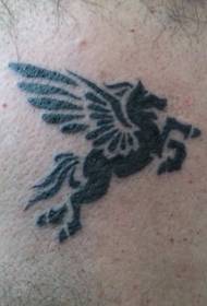 Črni vzorec tatujev Pegasus