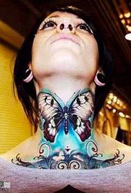 Hals Schmetterling Tattoo Muster