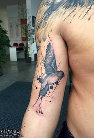 Arm bird tattoo pattern