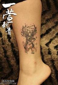 Leg cute cute fawn tattoo pattern