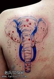 shoulder beautiful fashion elephant head tattoo pattern