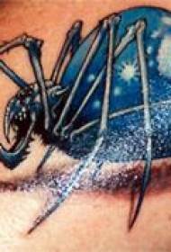 pola tato spider realistis lengen kanthi nyata