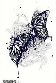 Rukopis motýľ tetovanie vzor